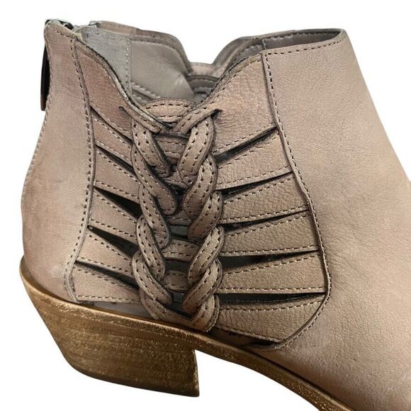 Vince Camuto Prestetta Womens Gray Chunky Heel Ankle Boots Booties Leather 7.5 - Picture 12 of 16